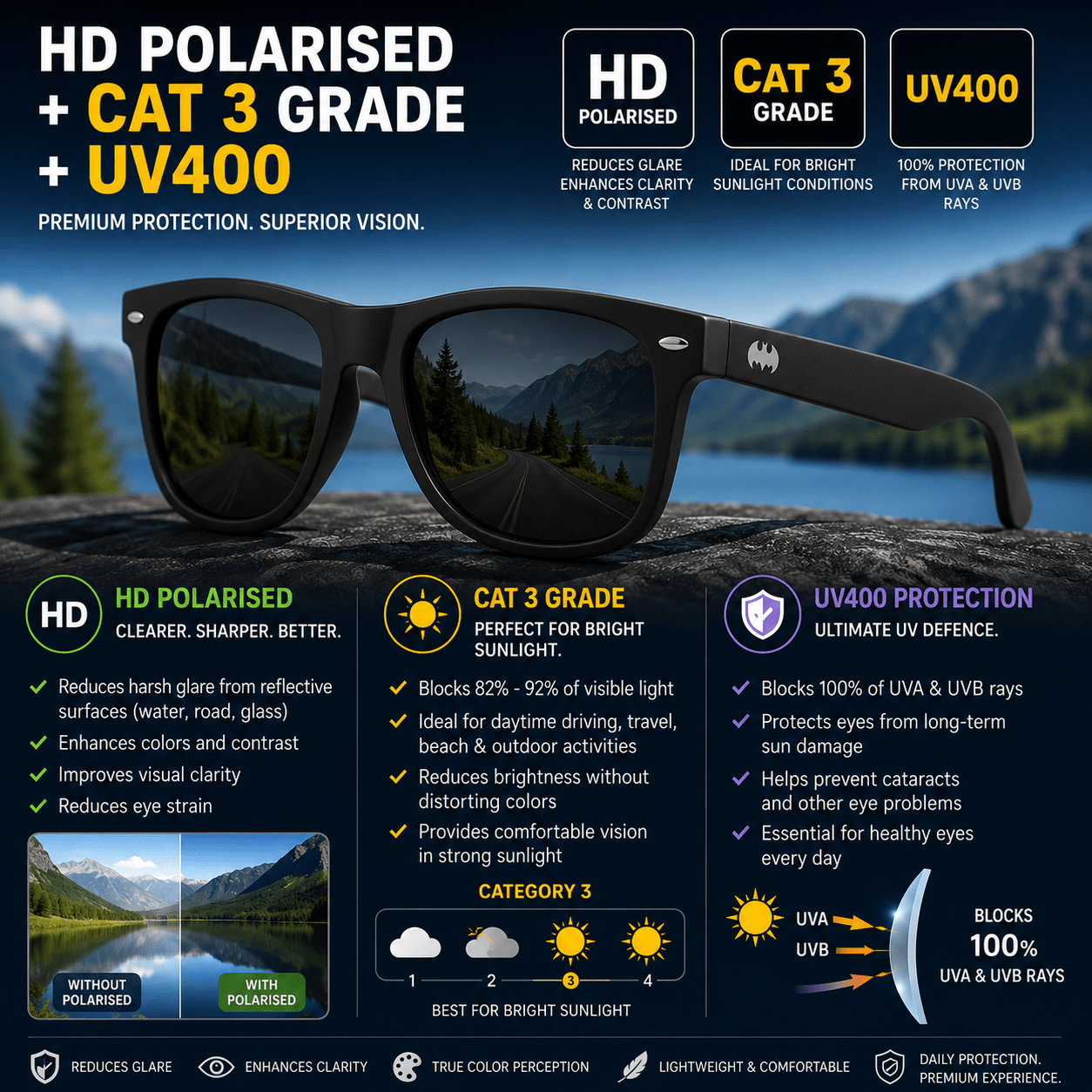 Premium HD Polarised Sunglass - Eyezone